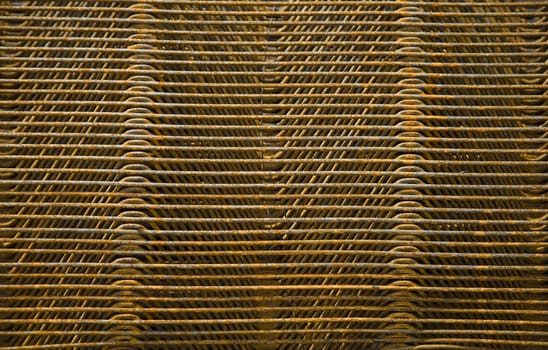 Rusted metal on a construction site