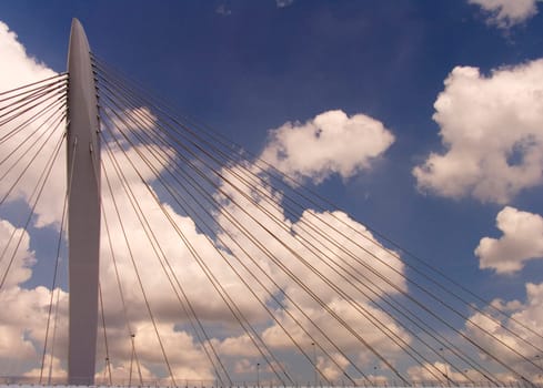 Suspension bridge, Utrecht, Holland