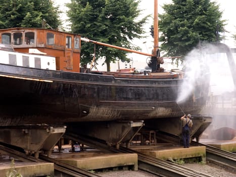 Shipyard in Rotterdam, the Netherlands