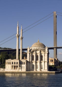 Old meets new at the Bosphorus, Istanbul, Turkey
