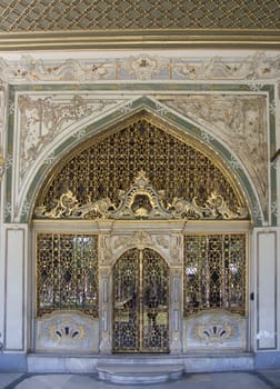 Palace door of the Topkapi Palace, Istanbul, Turkey