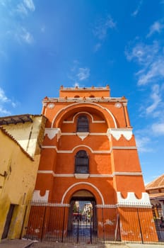 Del Carmen Arch in historic colonial city of San Cristobal de las Casas in Chiapas, Mexico