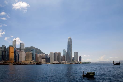 Skyline of Hong Kong island