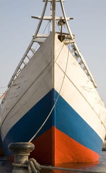 The bow of a schooner in Sunda Kelapa, Jakarta