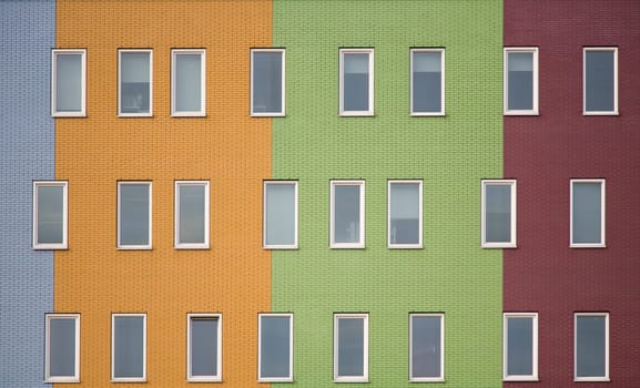 Colorful modern apartments in Amsterdam, Holland