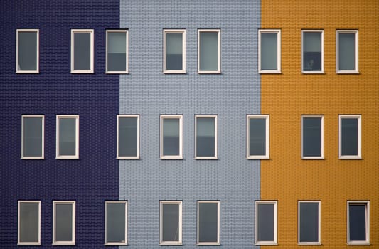 Colorful modern apartments in Amsterdam, Holland