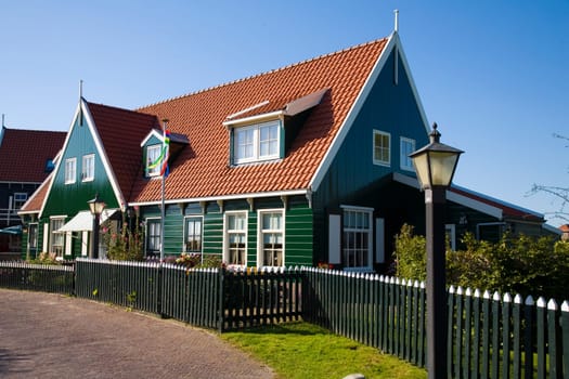 Wooden house on the island Marken, Holland