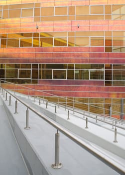 Glass wall of the office building La Defense, Almere, Holland