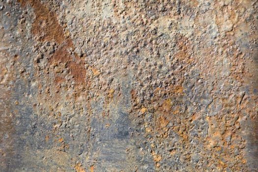 Rusted metal on the bow of a ship