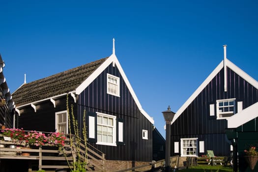 Wooden house on the island Marken, Holland
