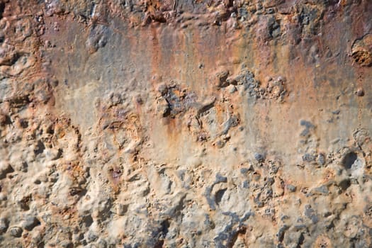 Rusted metal on the bow of a ship