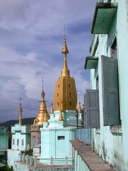 Burmese pagode on Mount Popa