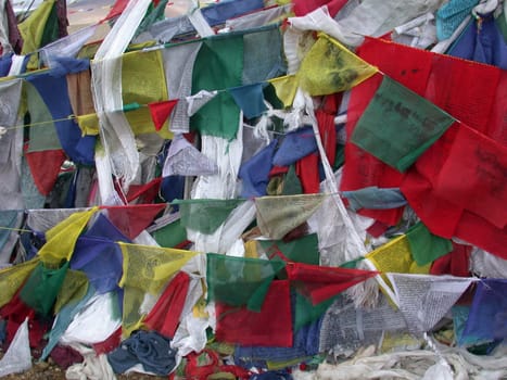 Tibetan prayer flags in the Himalaya