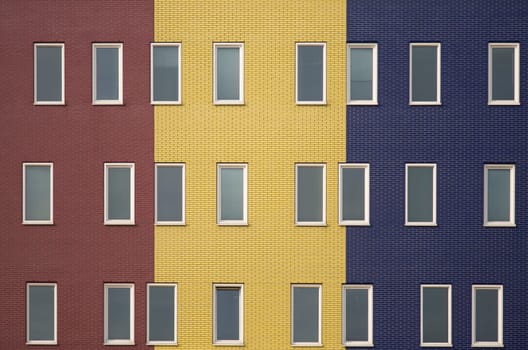 Colorful modern apartments in Amsterdam, Holland