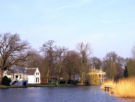 View on the river Vecht, Utrecht, Holland