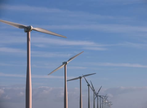 Windmills in a row