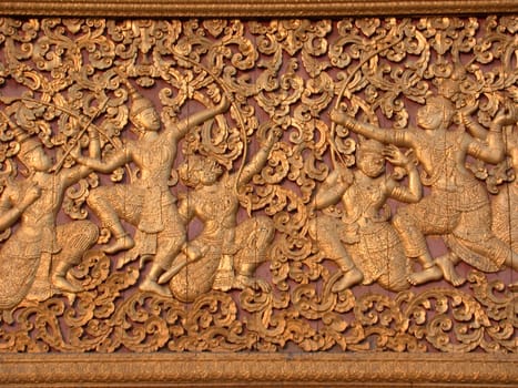 Detail of a Laos temple, Luang Prabang