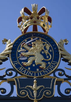Gate of the palace of the Dutch queen in the Hague, Holland