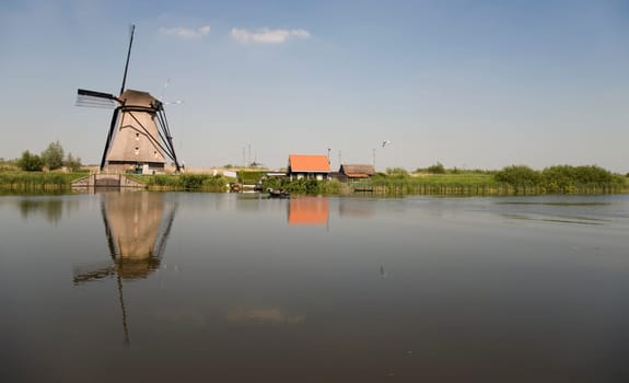 Dutch windmill in Kinderdijk, Holland