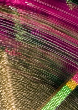 Amusement park at night
