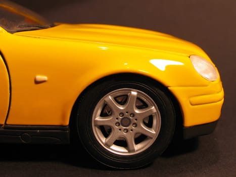 Car front of a toy car