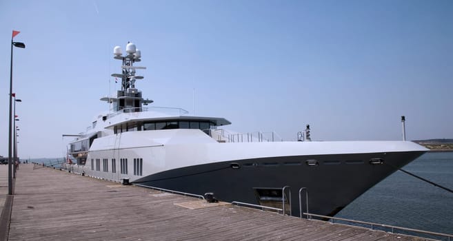 Yacht at the harbour, IJmuiden, Holland