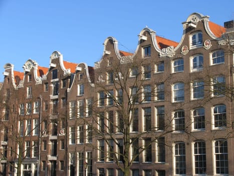 Canal houses in Amsterdam, Holland
