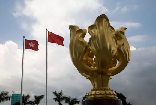 Golden Bauhinia statue of Hong Kong