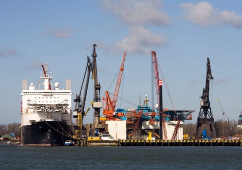 Mega structures in the Port of Rotterdam