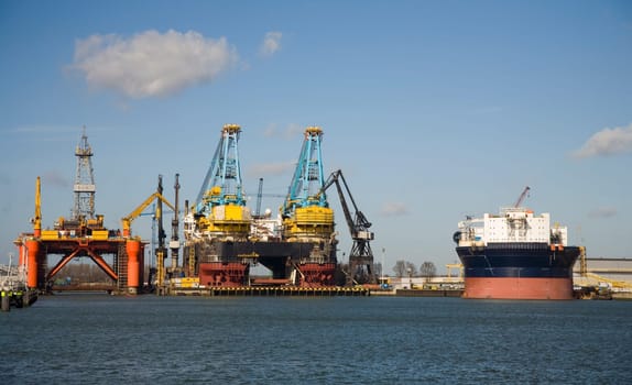 Mega structures in the Port of Rotterdam