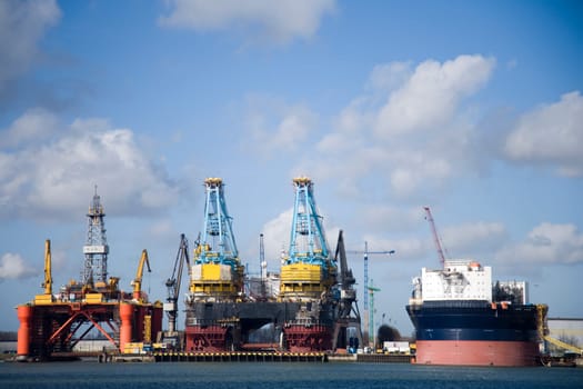 Mega structures in the Port of Rotterdam