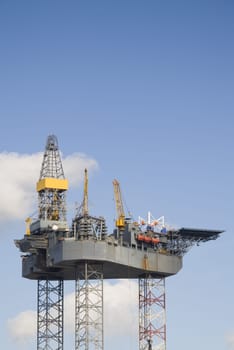 An oil rig under construction