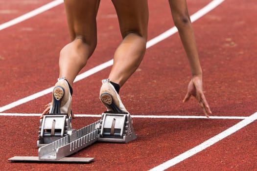 Sprint start in athletics