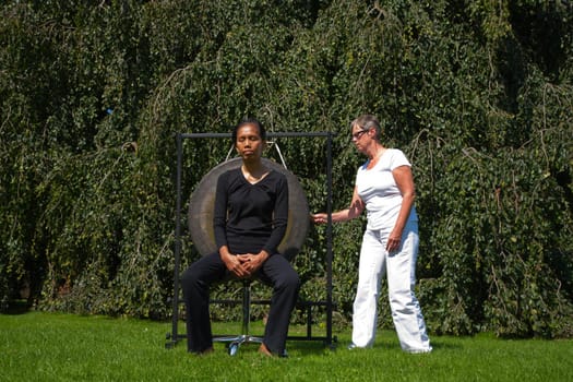 Gong used for sound healing  the gong resonates all the cells of the body simultaneously and is useful in resolving emotional and physical dissonance