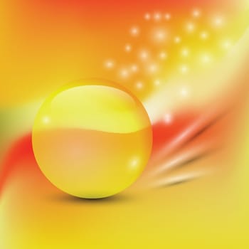 colorful background  with  yellow sphere  for your design
