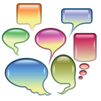 colorful background  with  speech bubbles  for your design