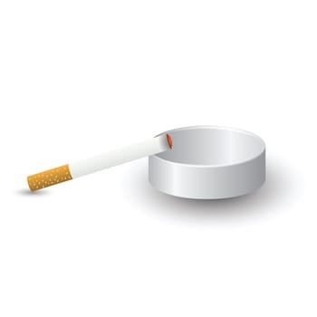 colorful illustration with ashtray and cigarette  for your design