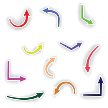 colorful illustration with arrows  for your design