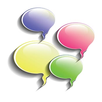colorful illustration with speech bubbles for your design