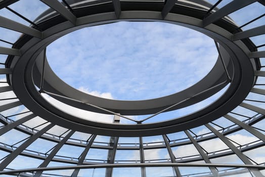 The dome (cupola) of the Reichstag Parliament Building in Berlin, Germany.