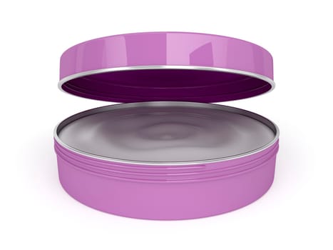 Cosmetic cream on white background