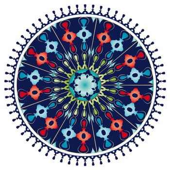 colorful circular pattern of elegant oriental studies