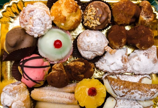 assorted pastries in Palermo in Sicily