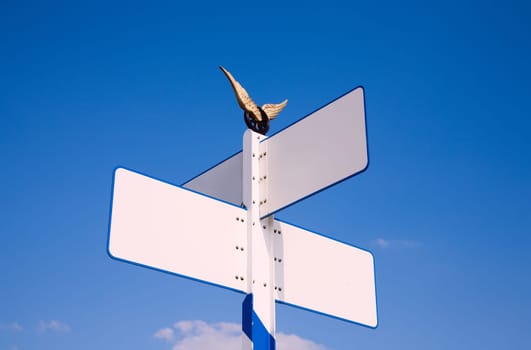 Traditional direction post in The Netherlands