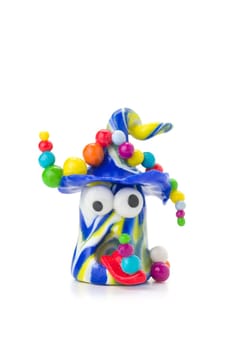 Handmade clay figure with balls