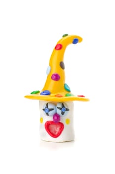 Handmade Clown Clay Figure