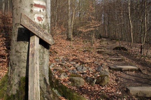 Hiking trail to Hohenstein