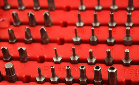 different interchangable bits for screwdriver