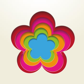 Colorful flowerholes in the paper. Eps 10 vector file.