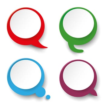 Four colorful speech bubbles on the white background. Eps10 file.